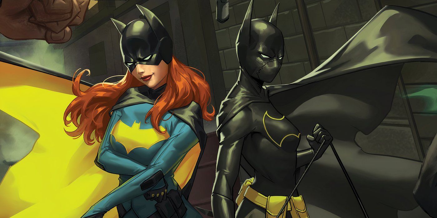 Barbara Gordon and Cassandra Cain standing back-to-back in their Batgirl uniforms