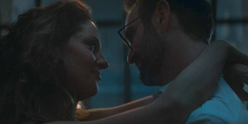 Heather Glenn (Margarita Levieva) and Matt Murdock (Charlie Cox) about to kiss in Daredevil: Born Again Season 1 Ep 4