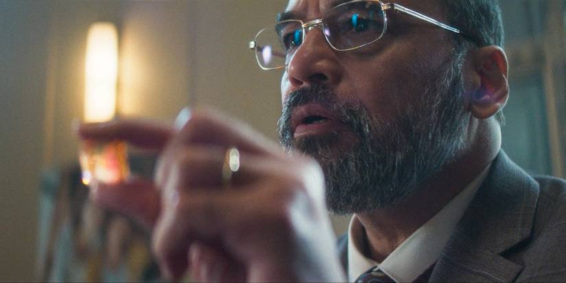 Yusuf Khan (Mohan Kapur) is stunned as he retrieves the diamond in Daredevil: Born Again Season 1 Ep 5