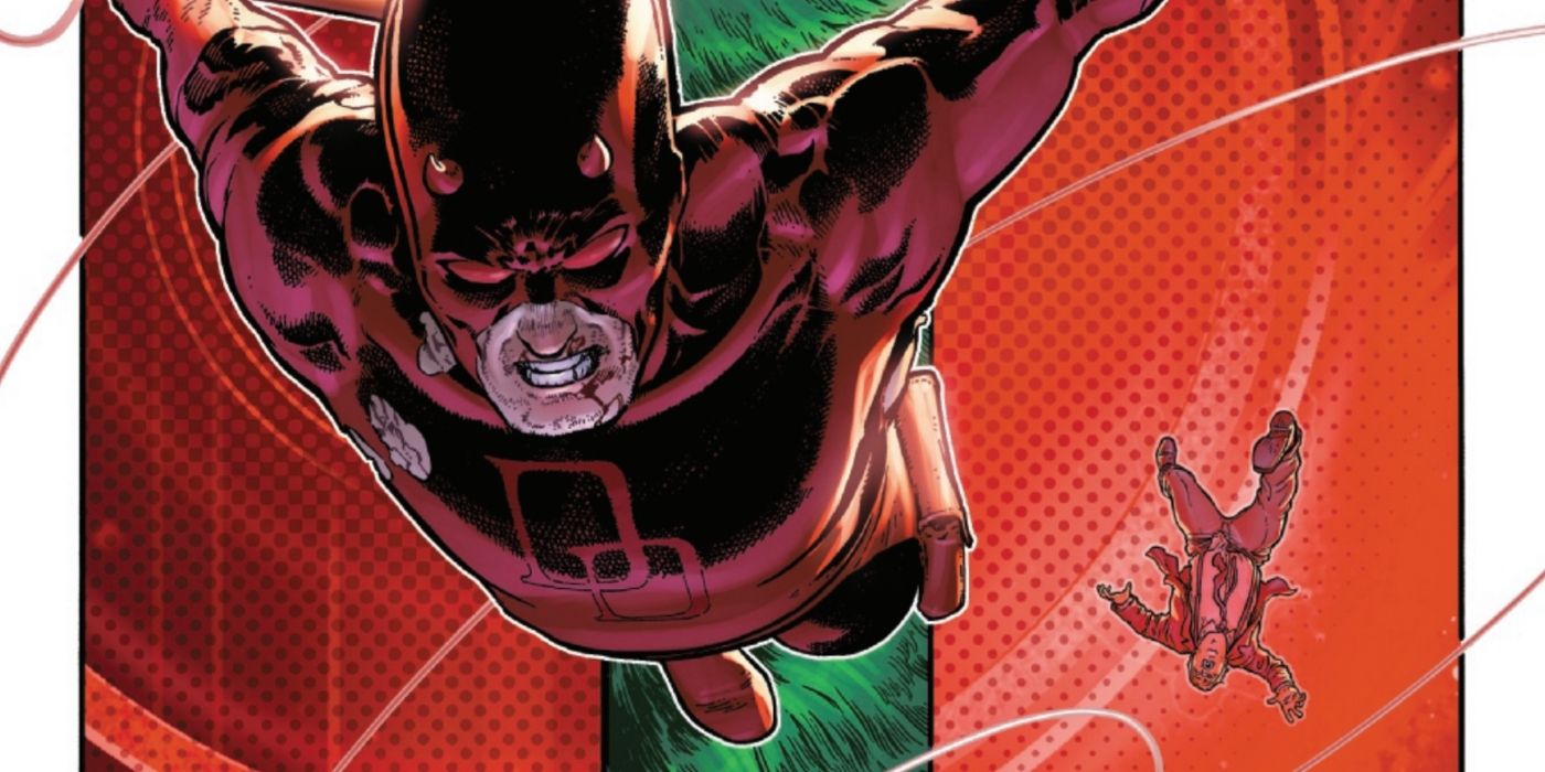 Daredevil diving after Foggy who was just thrown off a building.