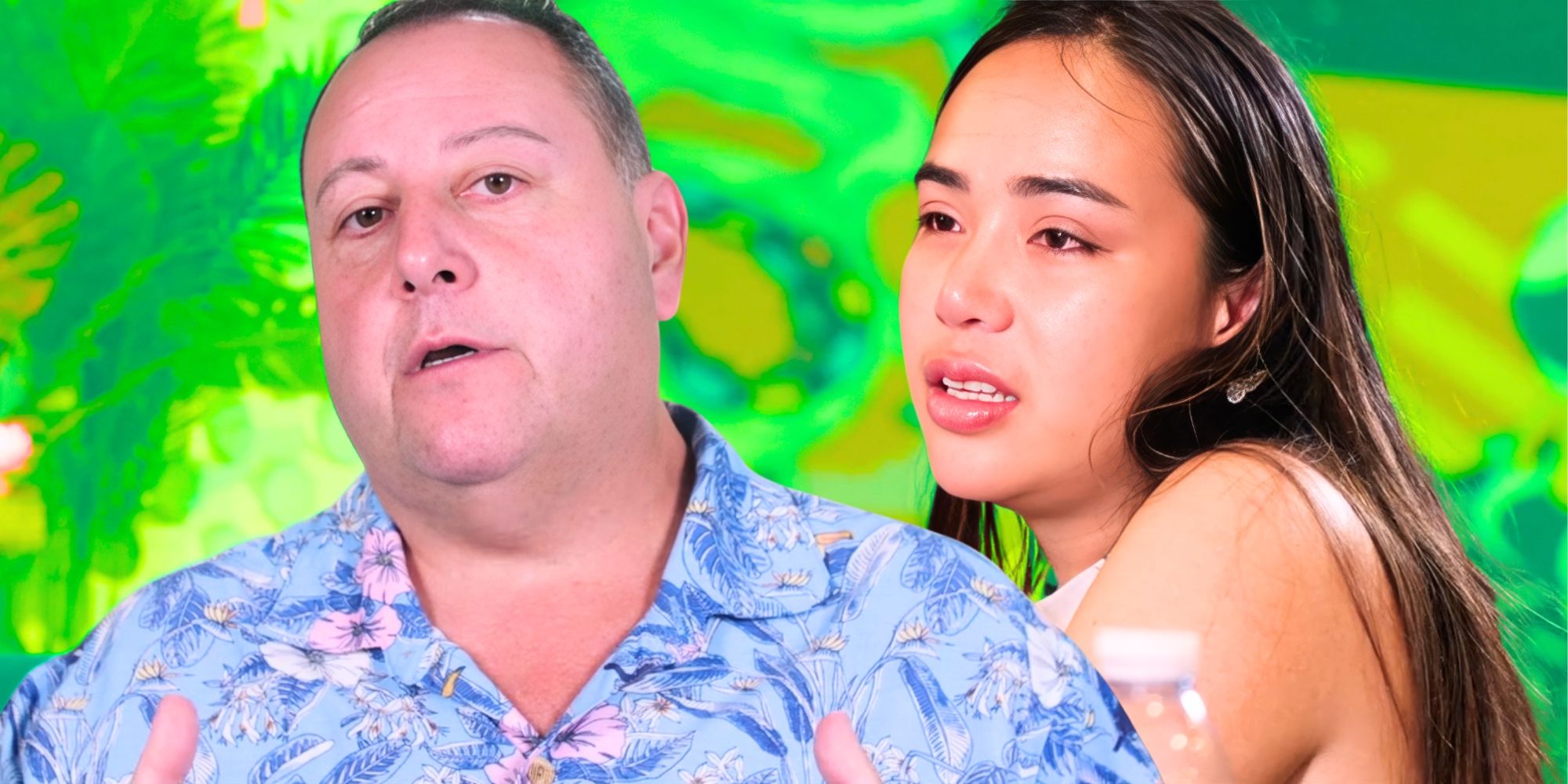 90 Day Fiance's David Toborowsky and Annie Suwan look serious and slightly emotional.