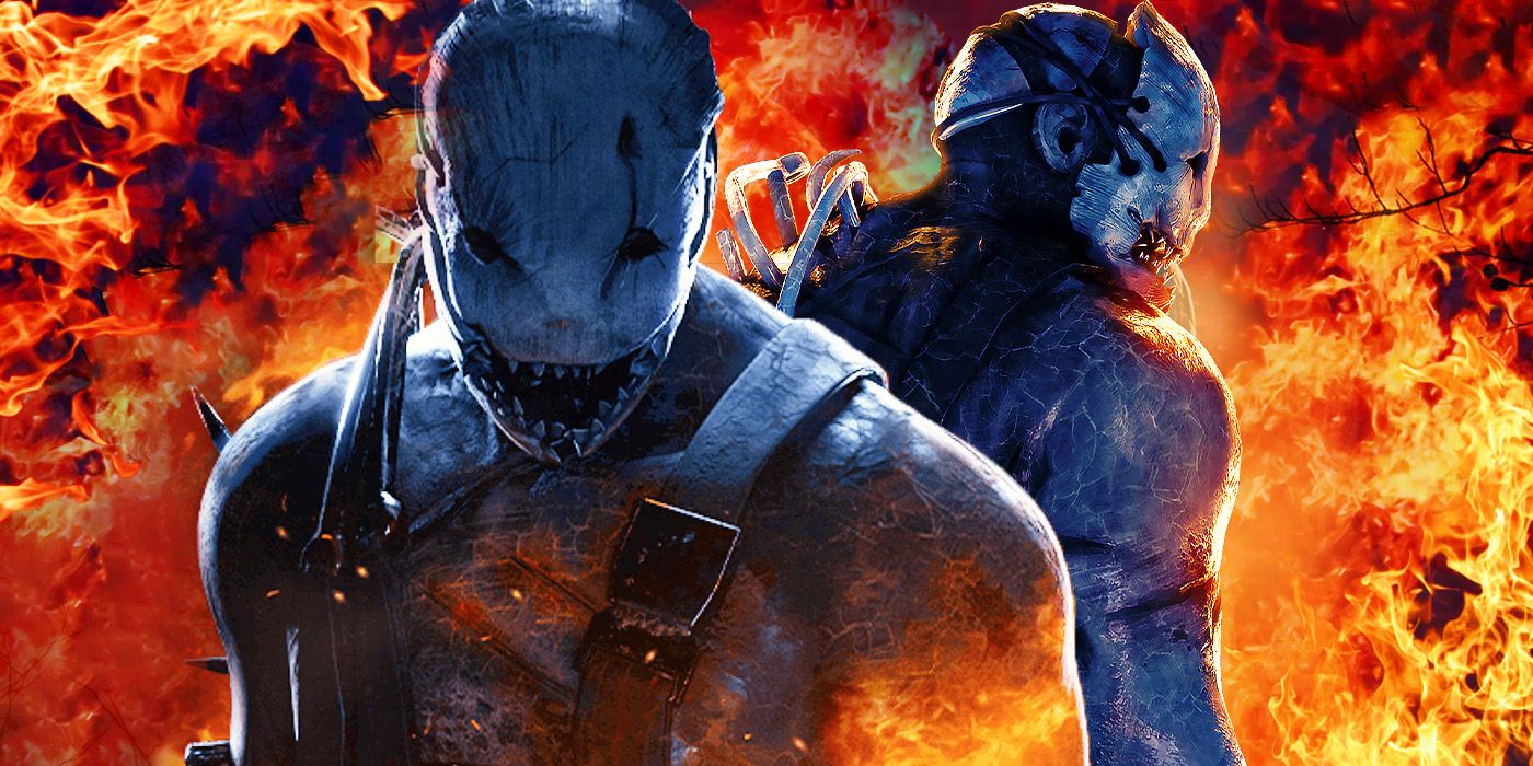 Dead By Daylight creepy character with fire