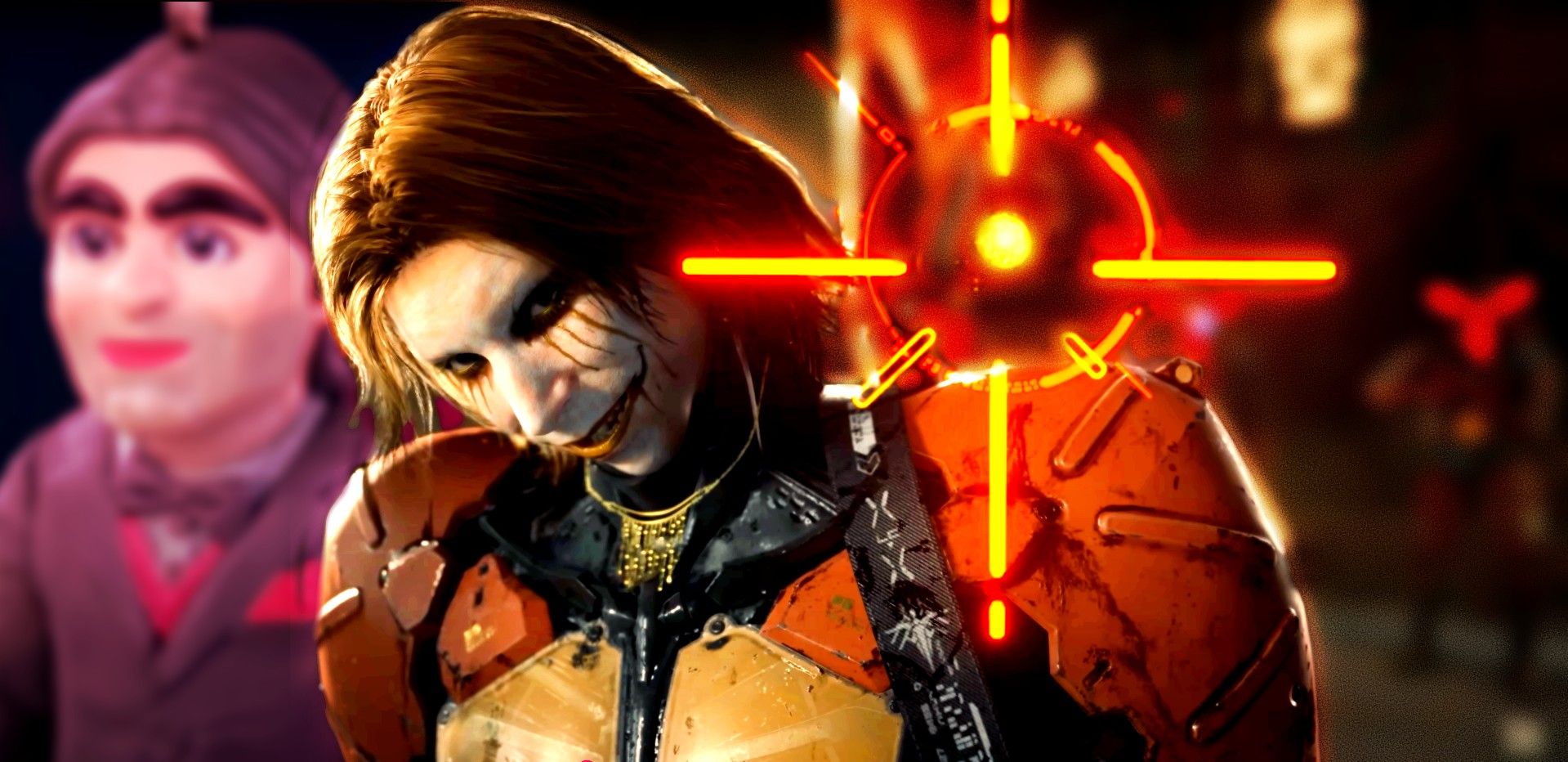 10 Things You Forgot About The Original Death Stranding Death Stranding 2 Higgs with his head to the side and dollman behind him