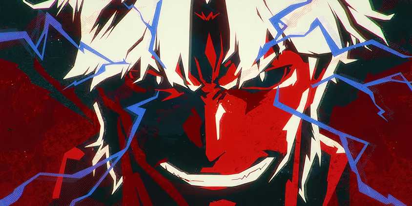 Crackling blue lightning coming out of Dante's eyes in Devil May Cry