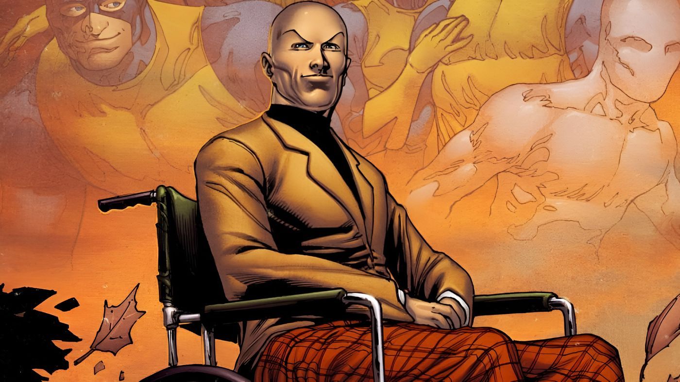 Charles Xavier Sits Smiling