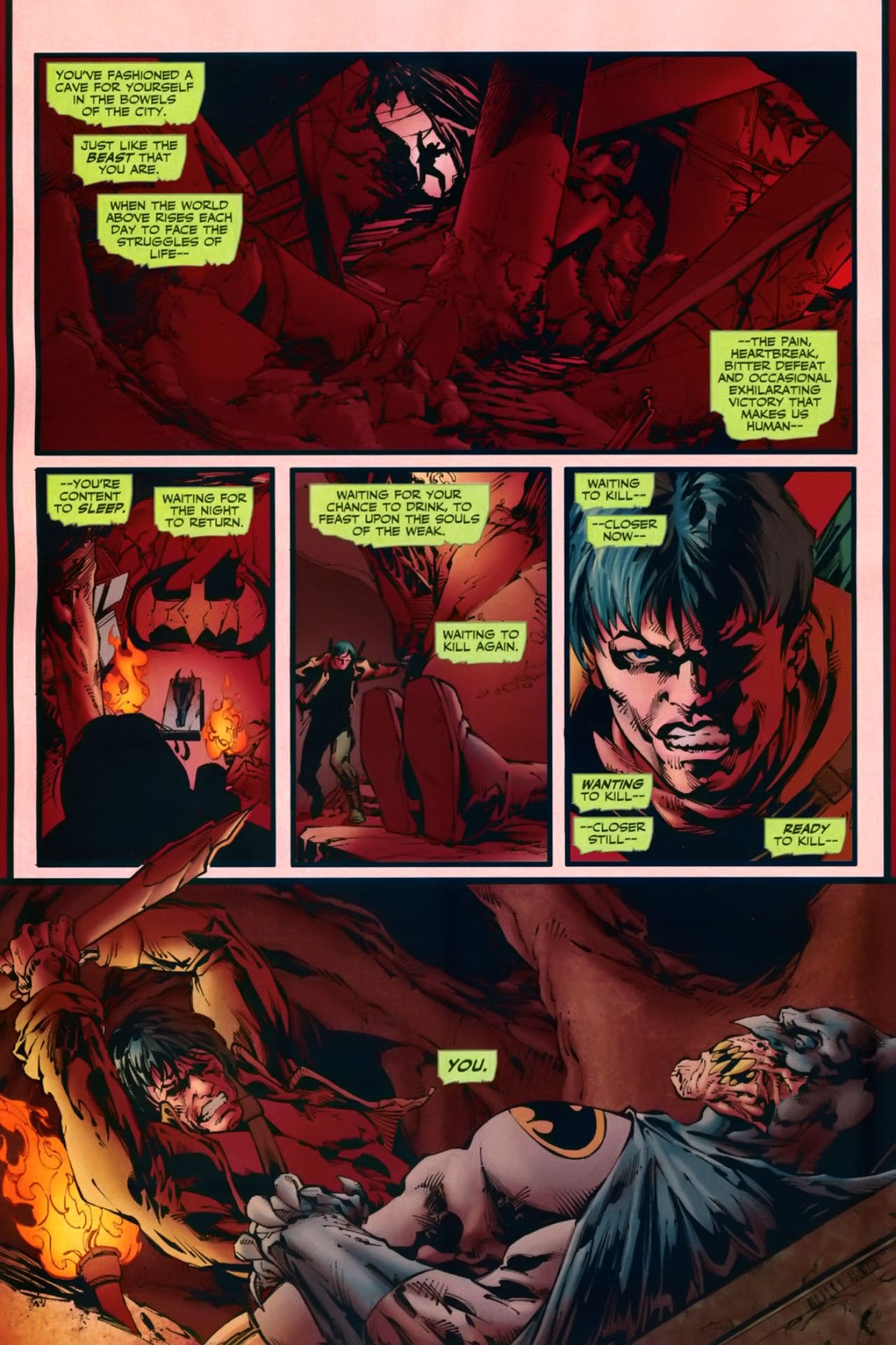 Dick Grayson Tracks Vampiric Batman Down To His Cave