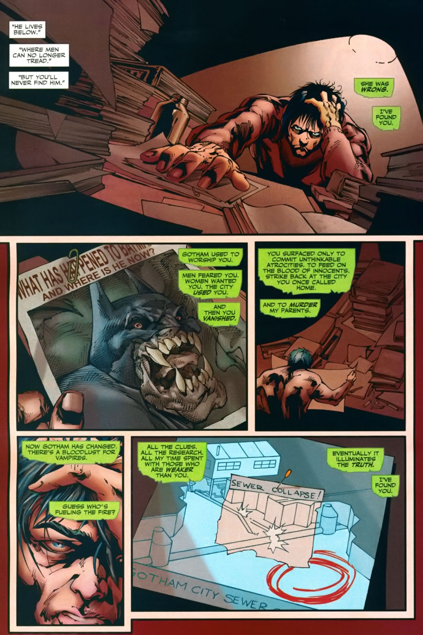 Dick Grayson Tries To Hunt Down The Vampiric Batman