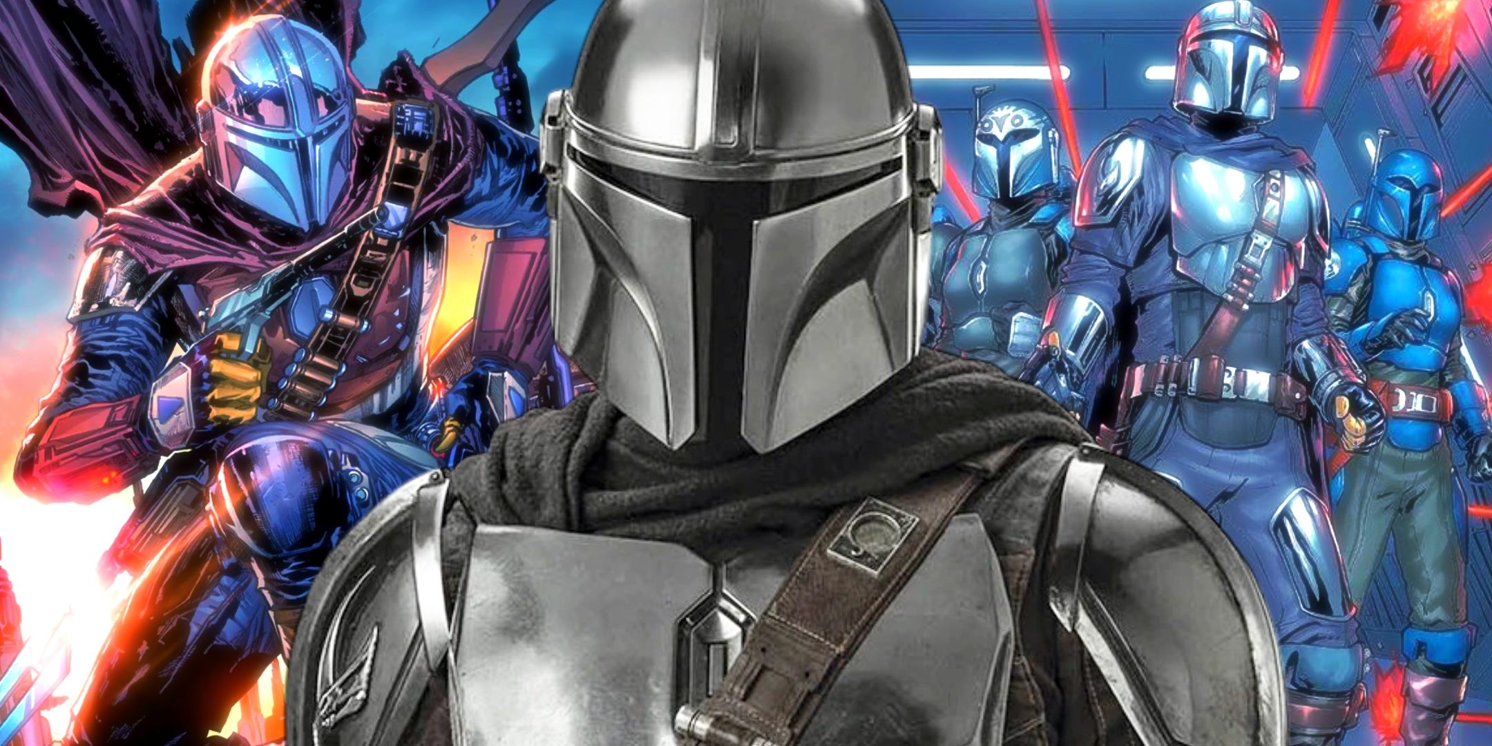 Din Djarin and Mandalorian Comic Covers Custom Star Wars Image