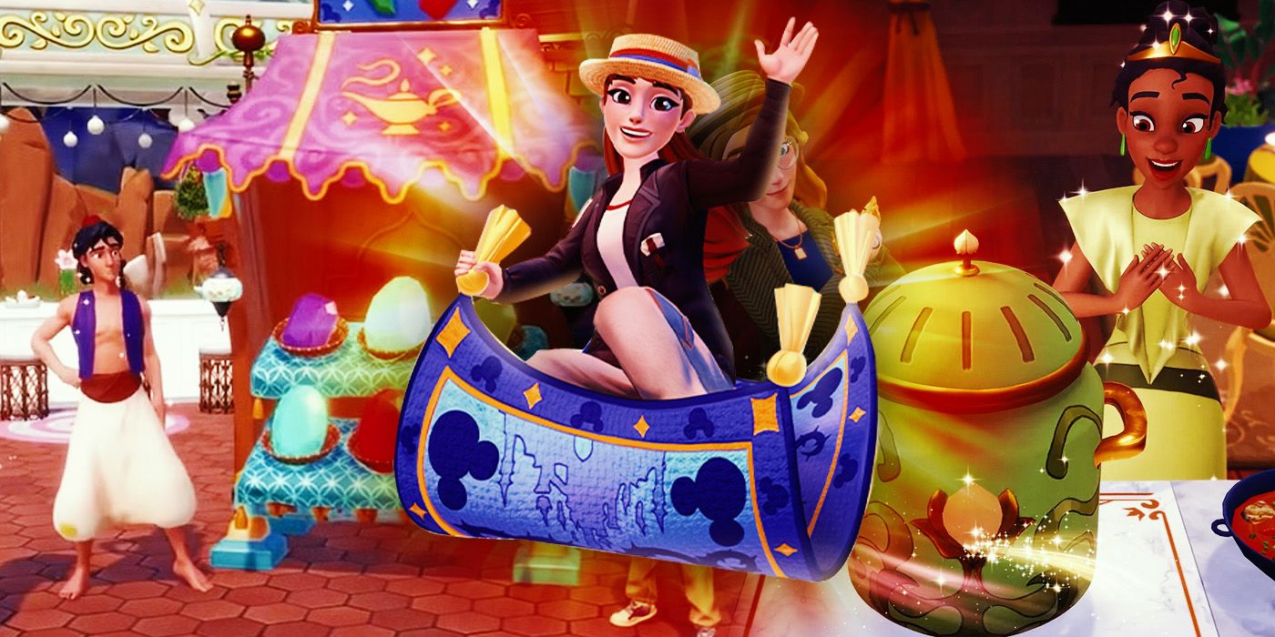 Disney Dreamlight character with Tales Of Agrabah Features imagery