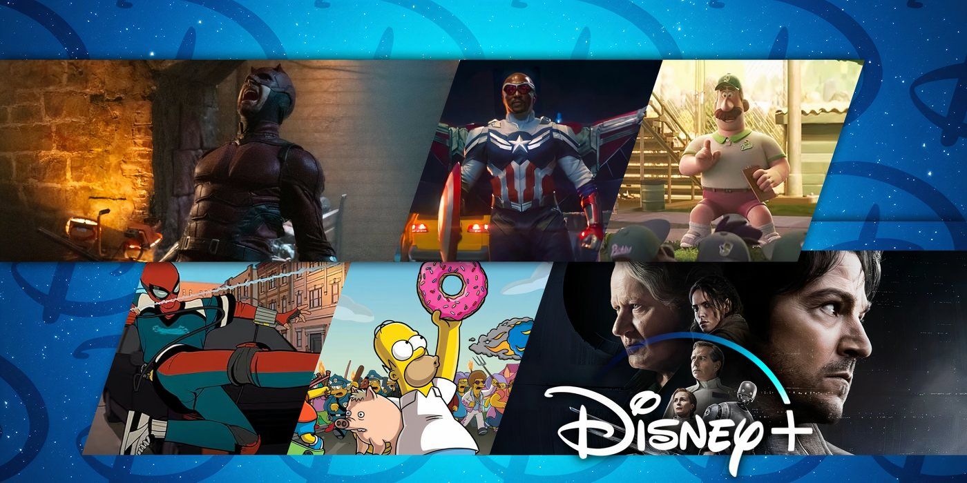 Collage of Daredevil, Captain America, Win or Lose, Friendly Neighborhood Spider-Man, Simpsons, and Andor
