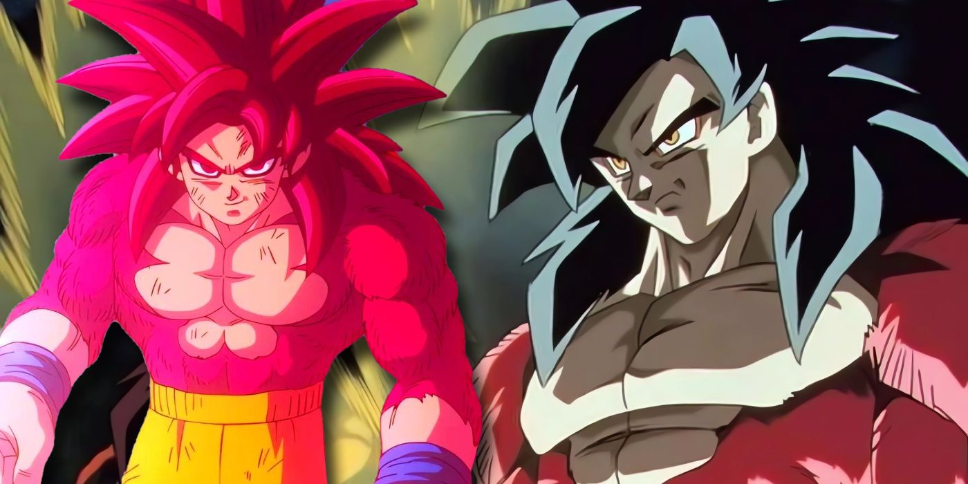 GT and Daima Goku in Super Saiyan 4.