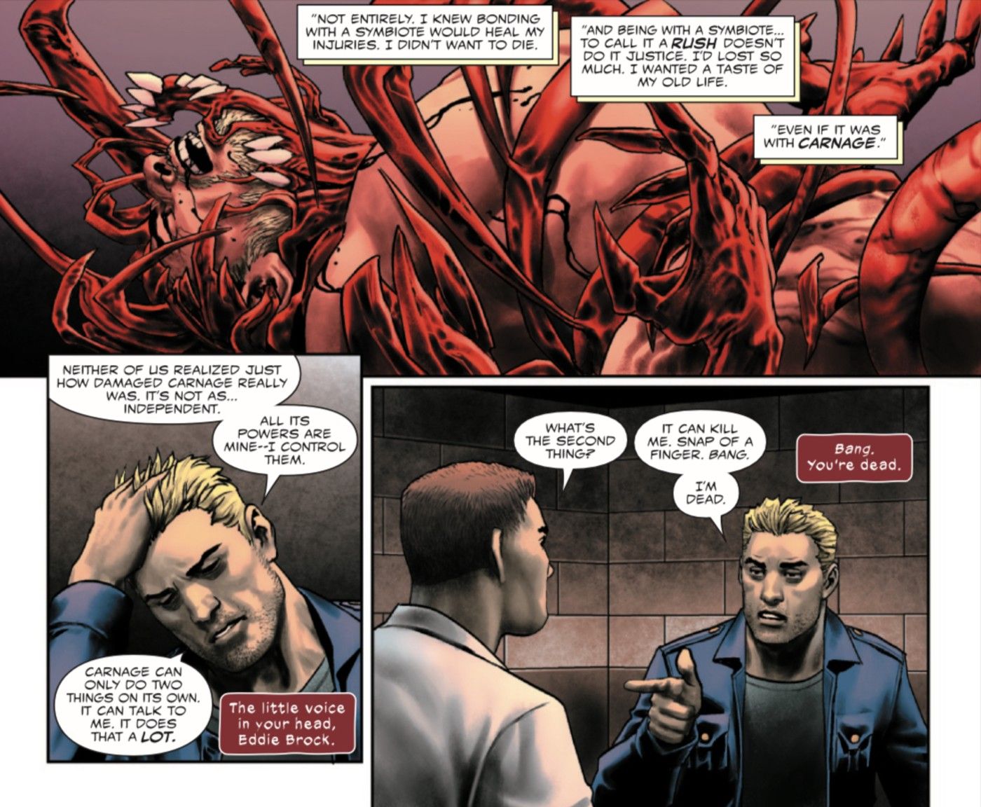 Eddie Brock revela que Carnage depende dele