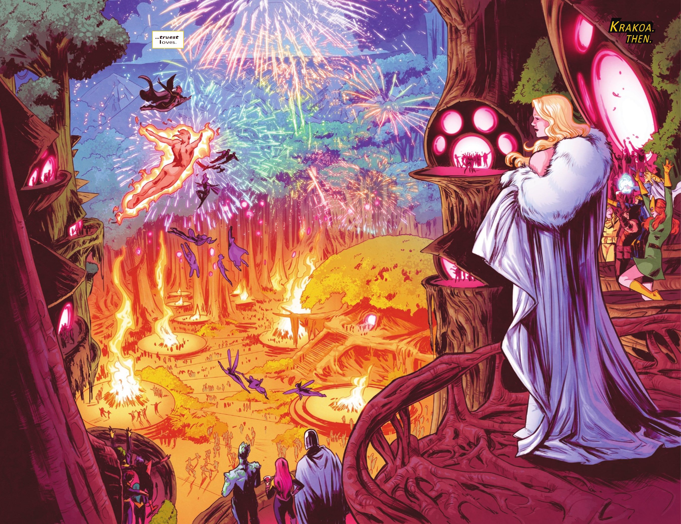 Emma Frost overlooks Krakoa while calling it her "truest love."