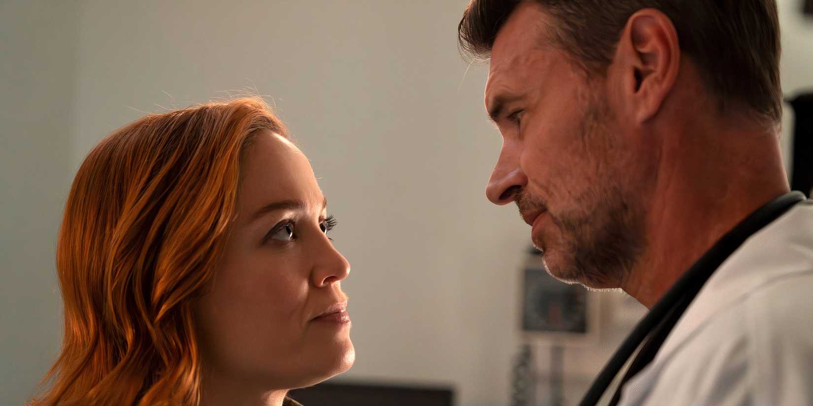 Erika Christensen as Angie Polaski and Scott Foley as Seth McDale in Will Trent season 3, episode 9 (2)