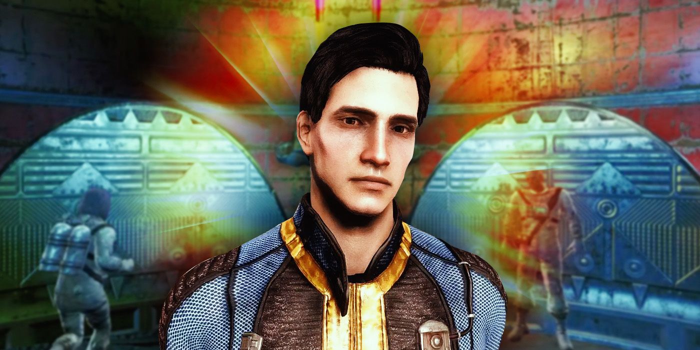 Male player character wearing a Vault suit from Fallout 4