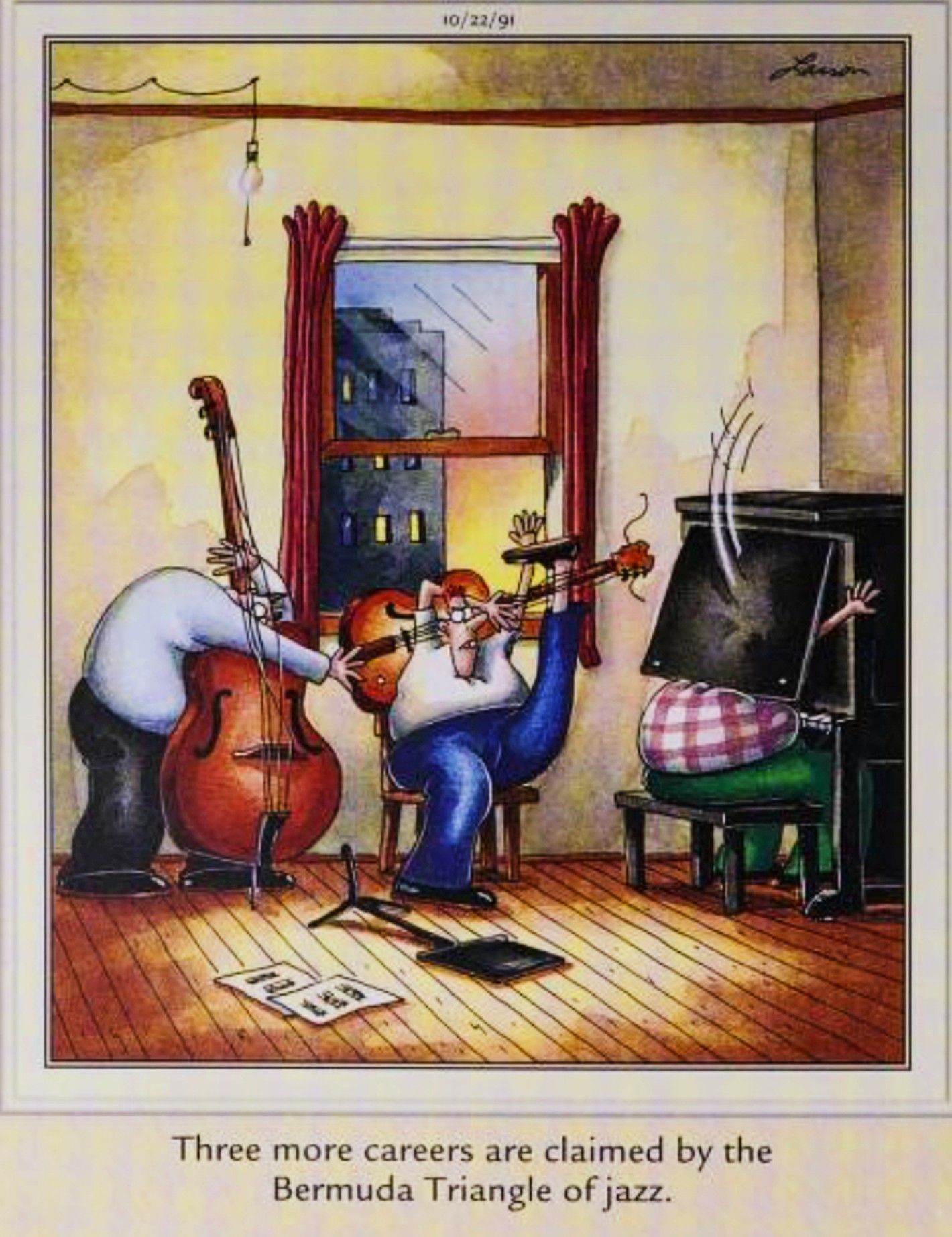 Far Side, October 22, 1991, the &lsquo;Bermuda triangle of jazz&rsquo; ruins three musicians' careers