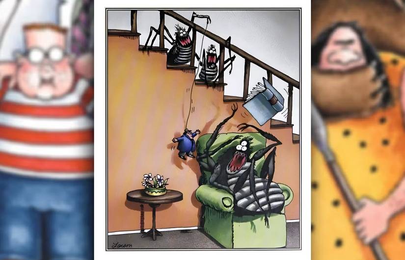 far side spider prank