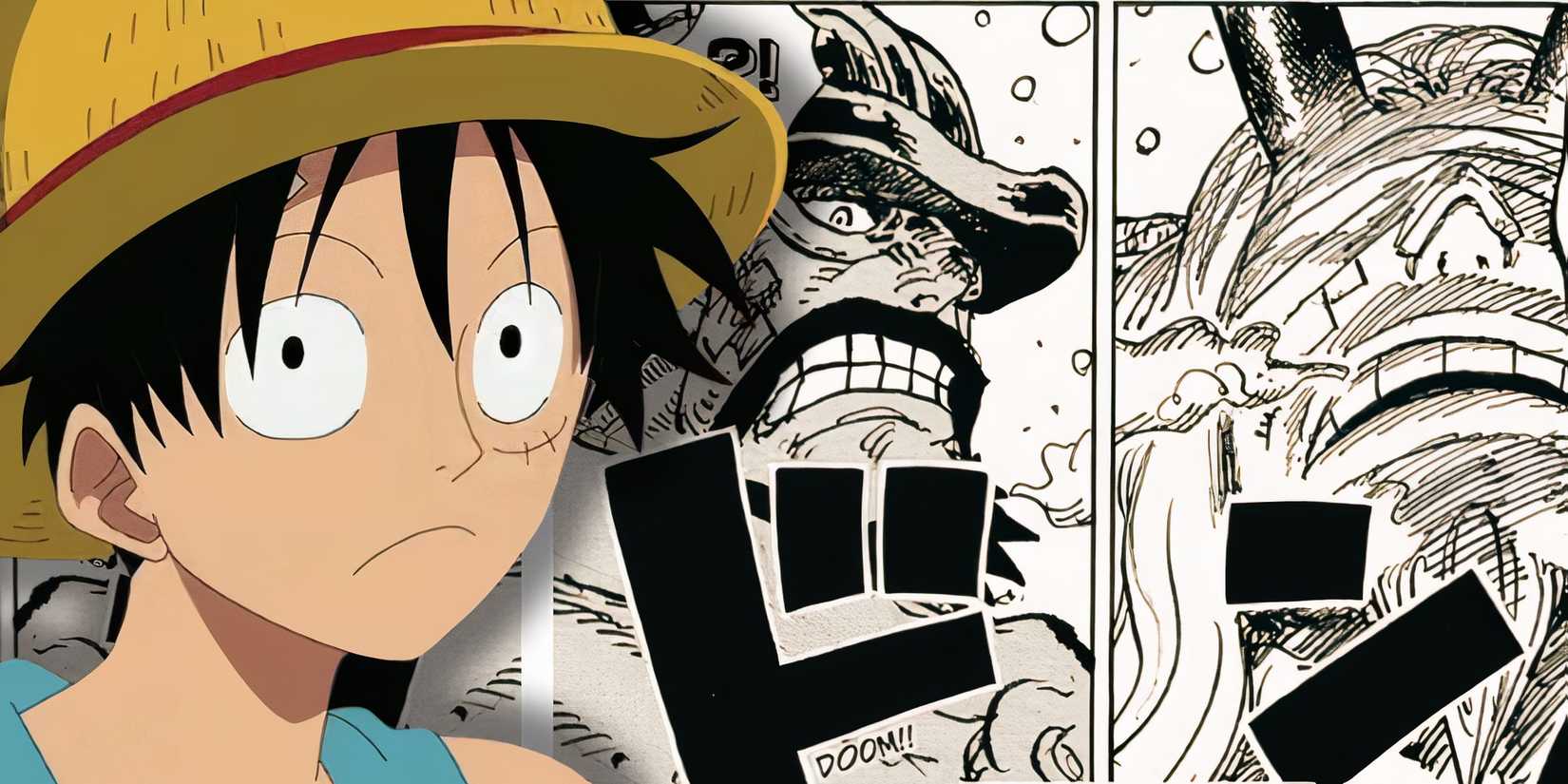 Luffy being curious with Hajrudin and Loki in the bg