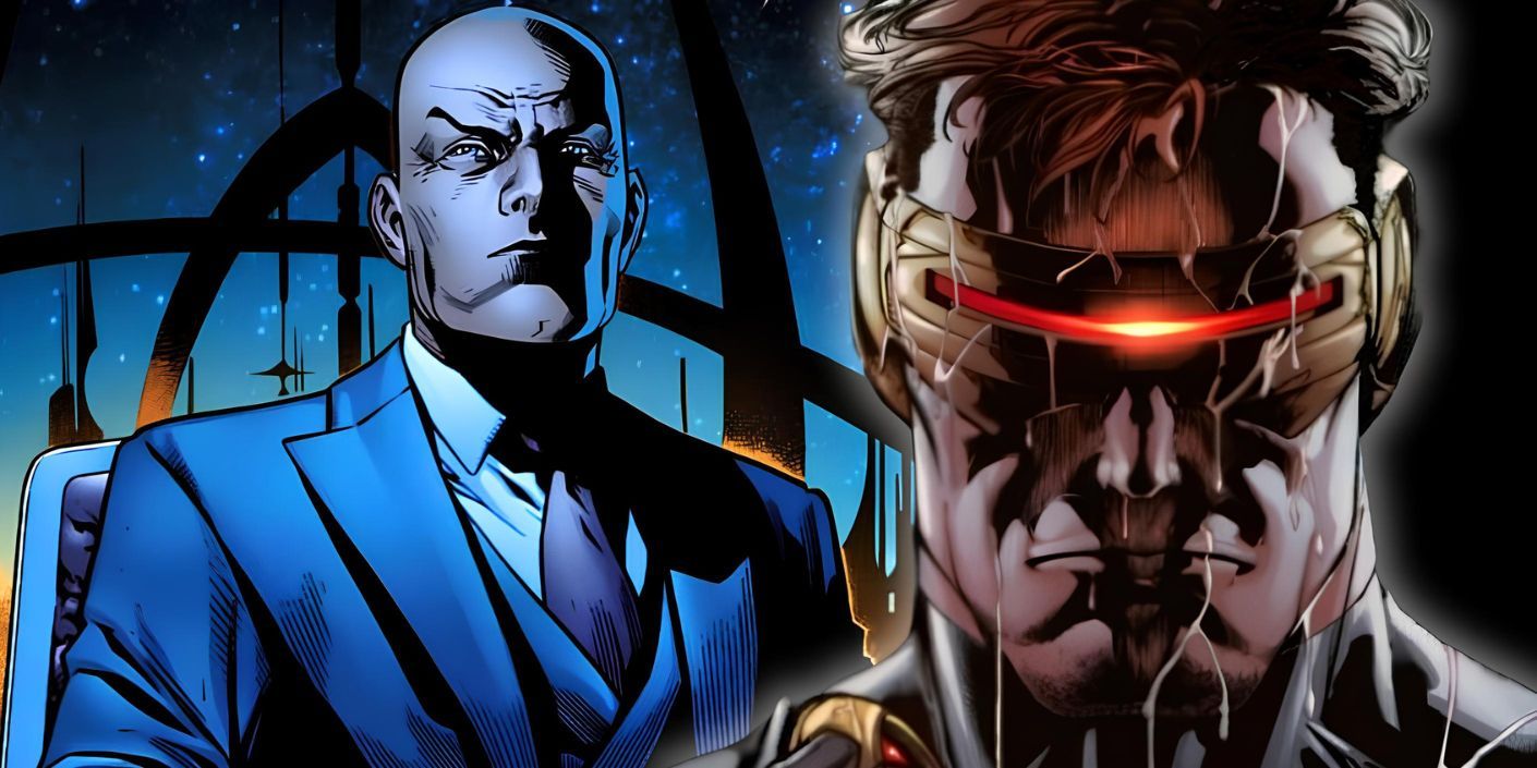 Charles Xavier next to Cyclops in the Rain