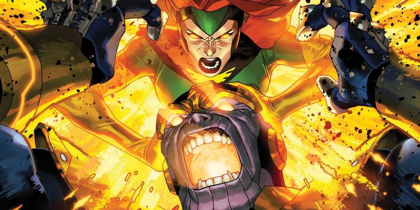 Jean Grey fights Thanos as the Phoenix