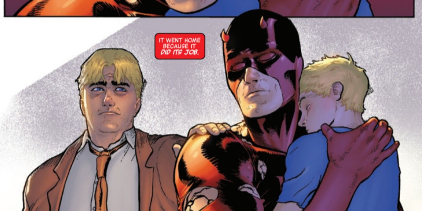Foggy consoles Father Matt Murdock who consoles Jason after defeating Wrath in Daredevil #19