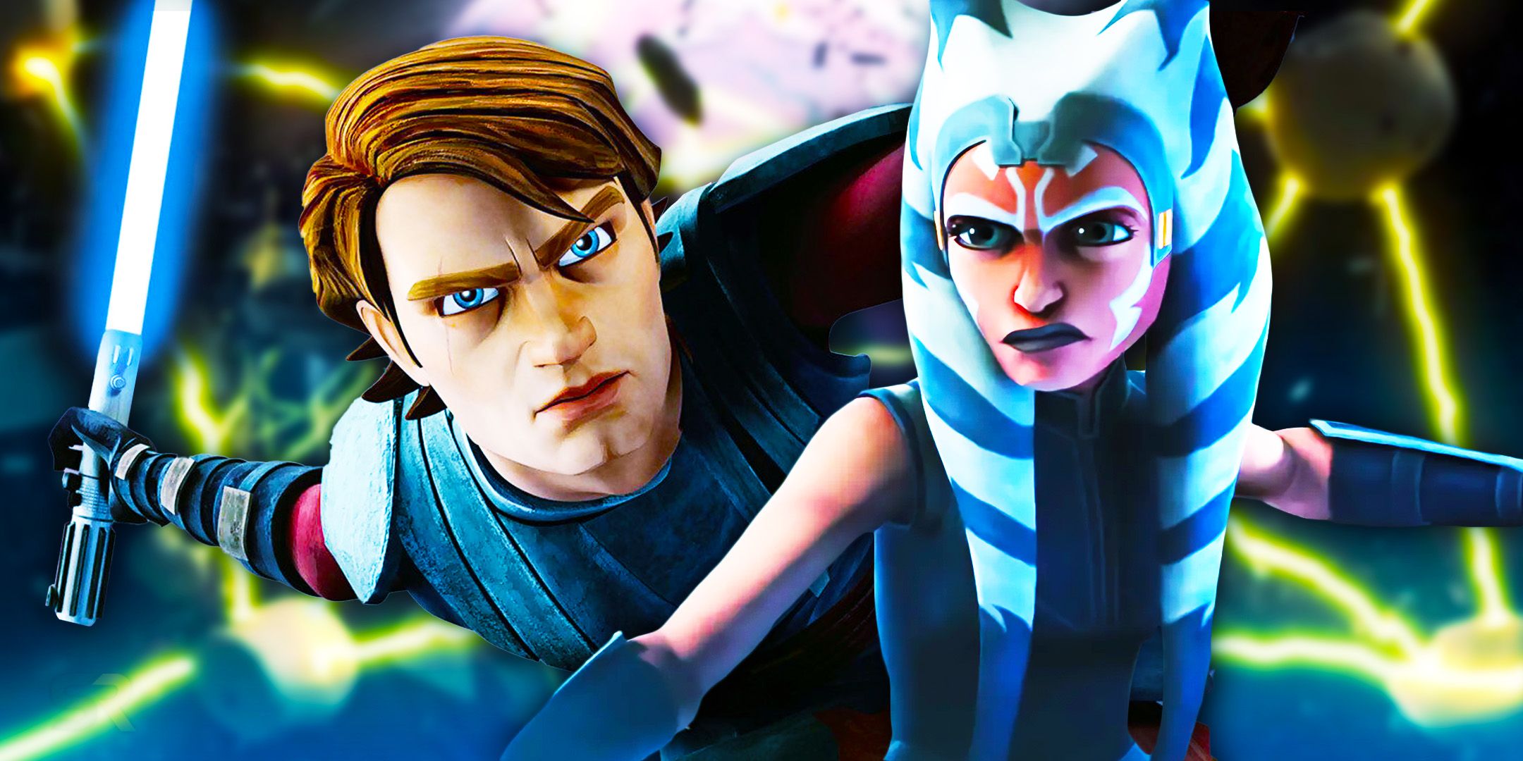 Ahsoka and Anakin in Clone Wars
