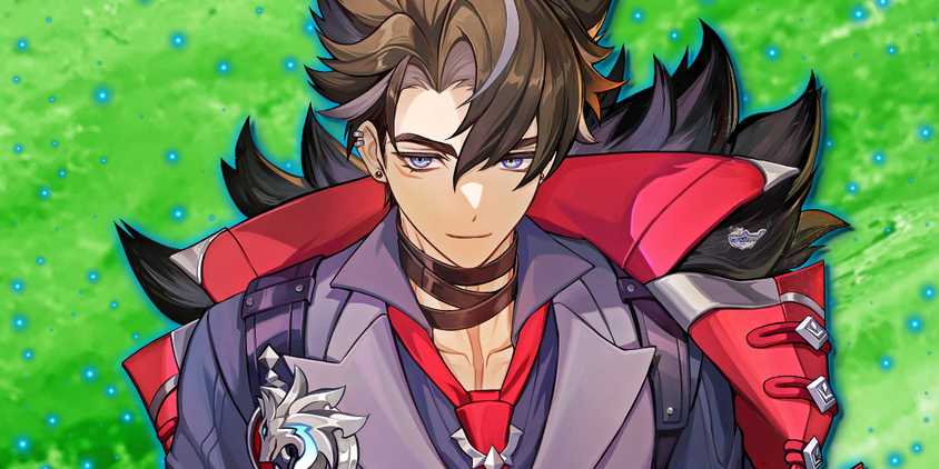 Genshin Impact's Wriothesley smiles gently.