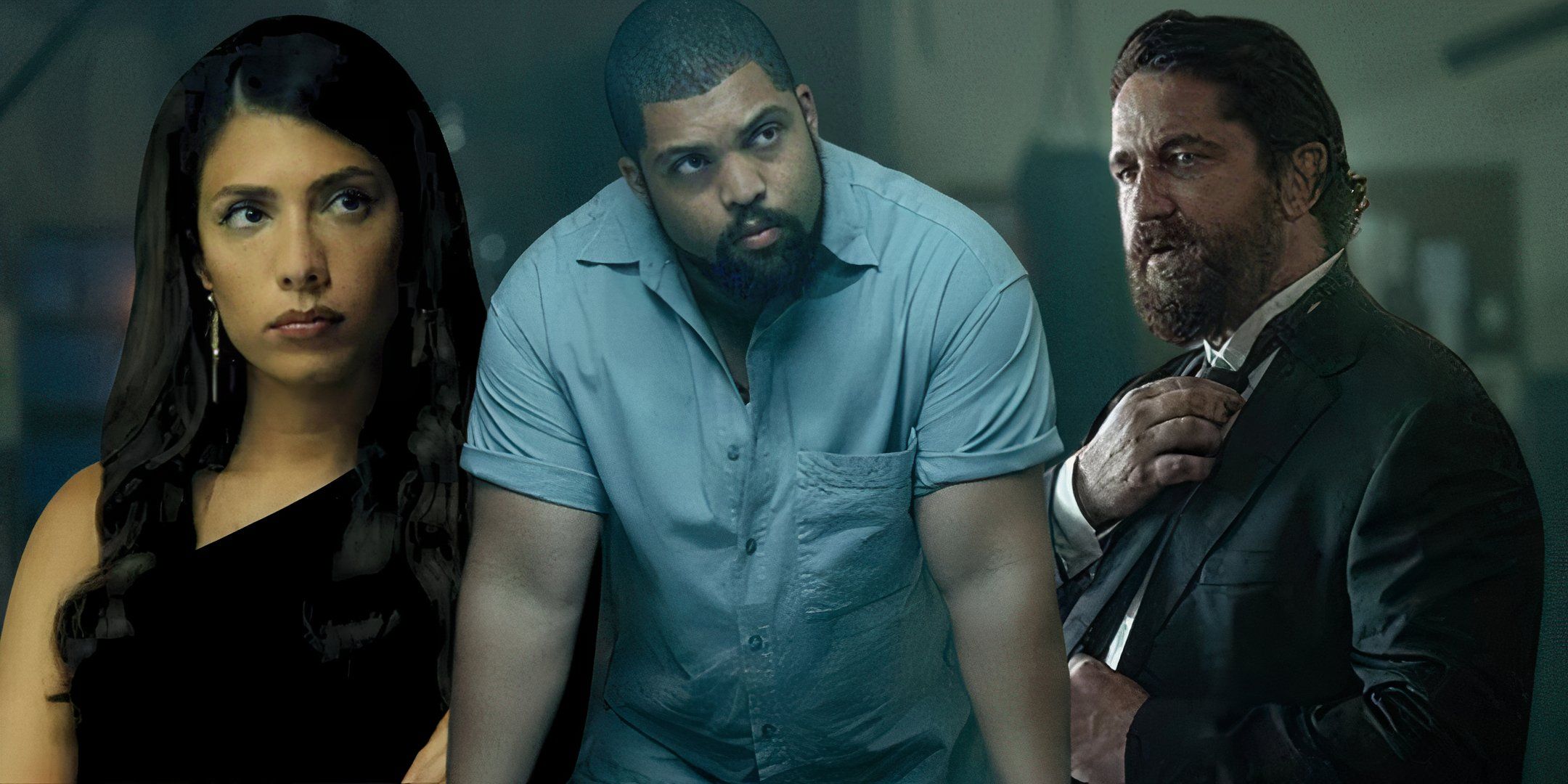 Gerard Butler, O’Shea Jackson Jr., and Evin Ahmad in Den of Thieves 2