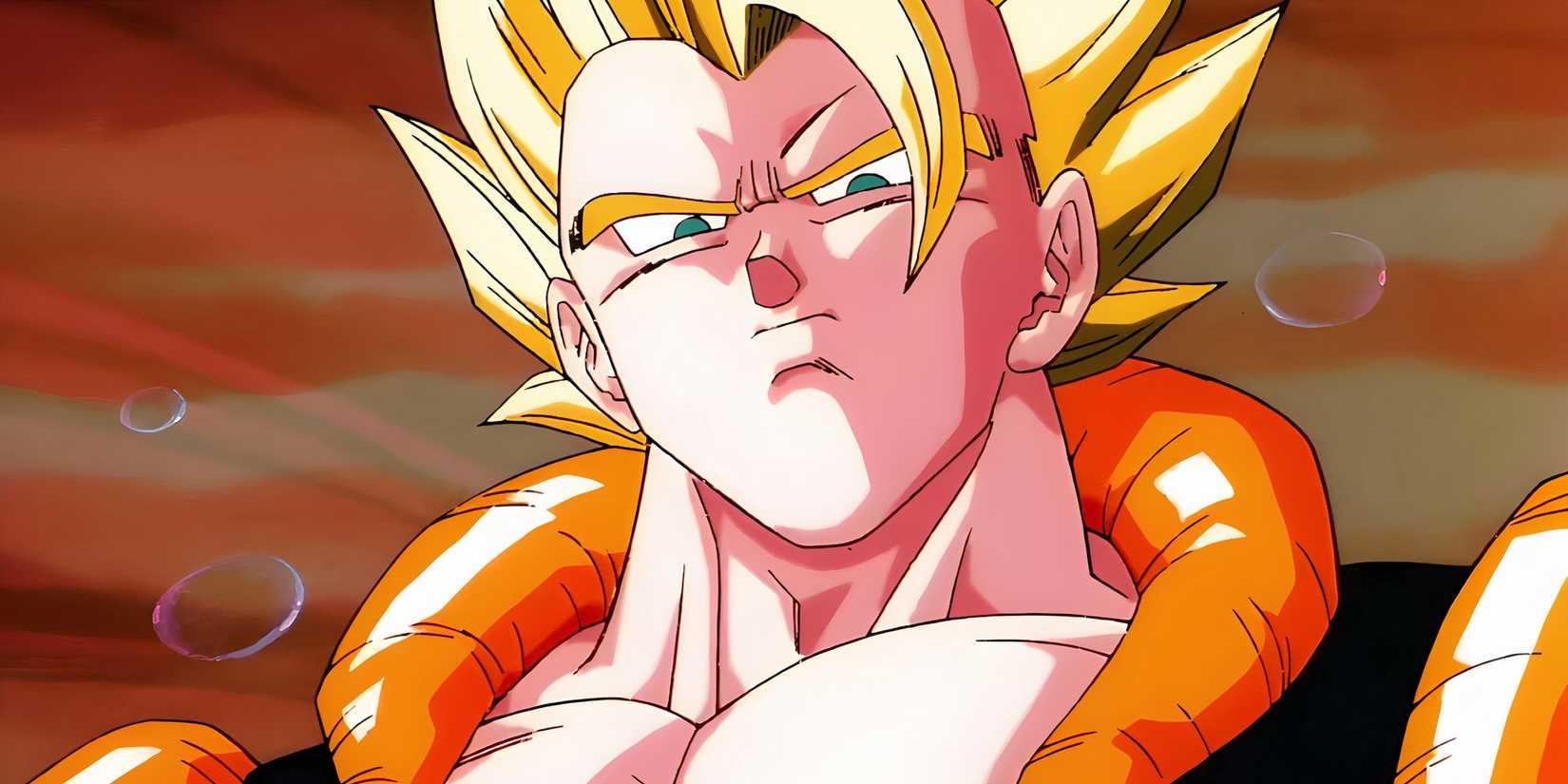 Gogeta looking down after the fight with Janemba in Dragon Ball Z: Fusion Reborn.