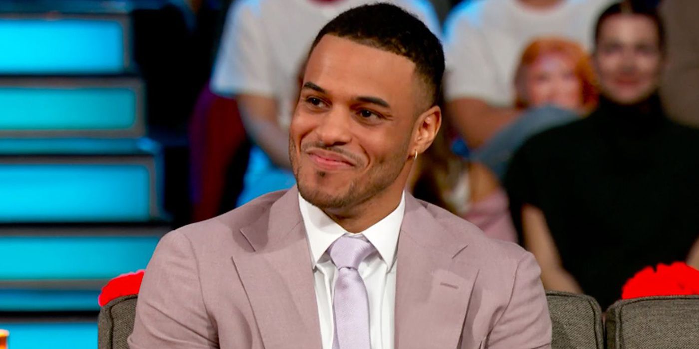 Grant Ellis smiles on The Bachelor season 29 Women Tell All special