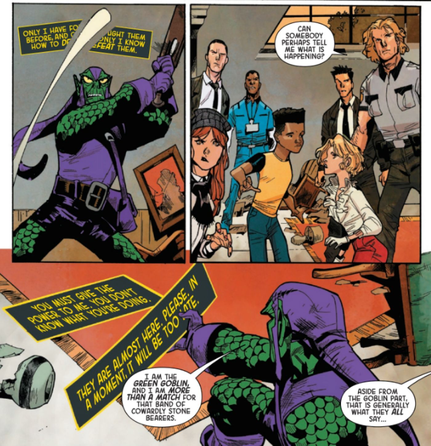 Green goblin slicing dialoge pannles