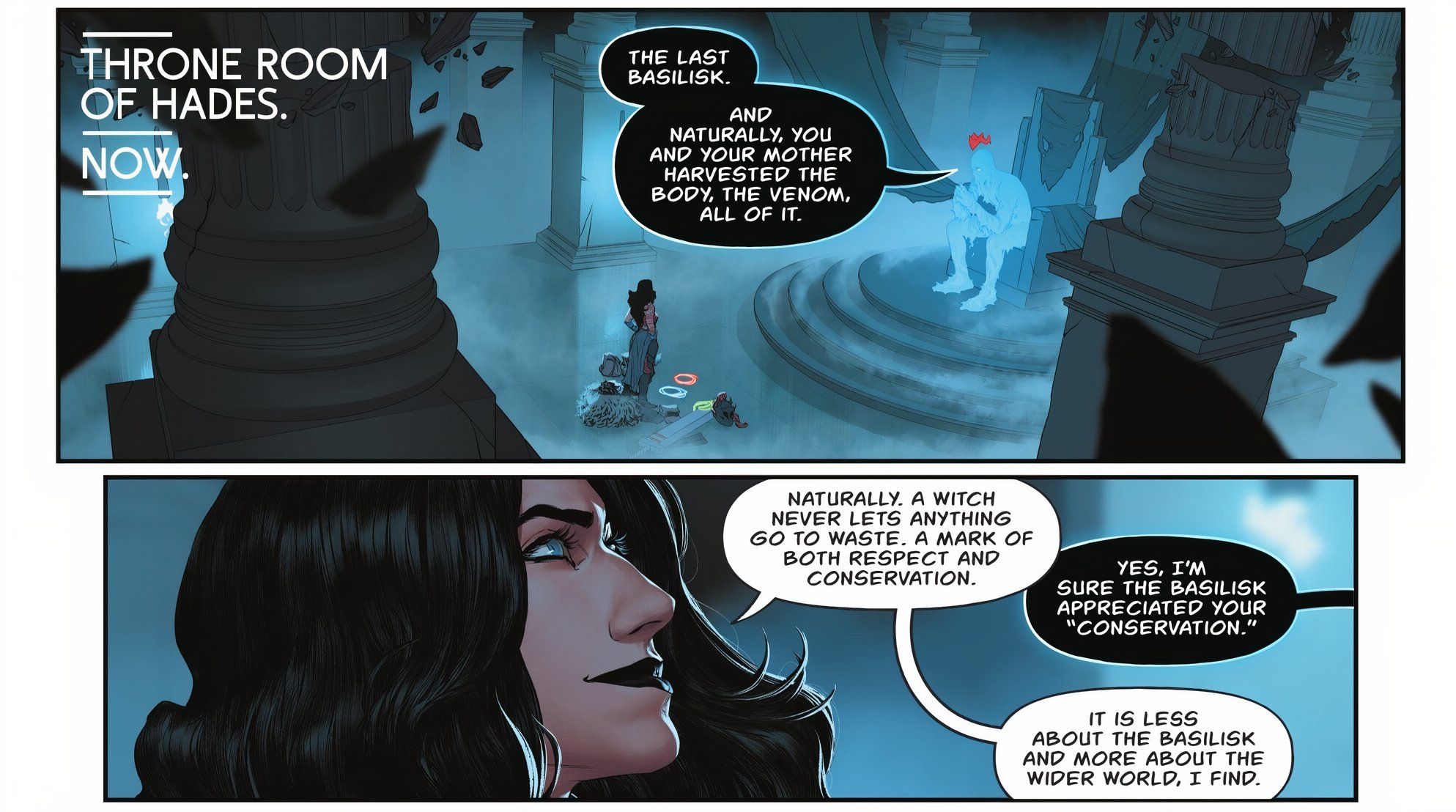 Hades Talks with Absolute Wonder Woman About the Basilisk