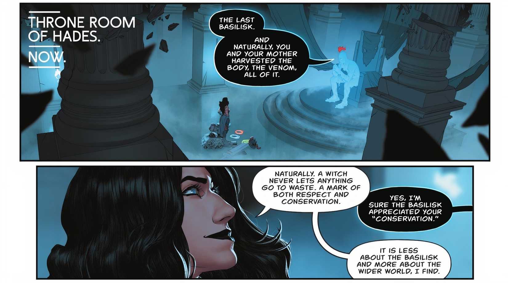Hades Talks with Absolute Wonder Woman About the Basilisk