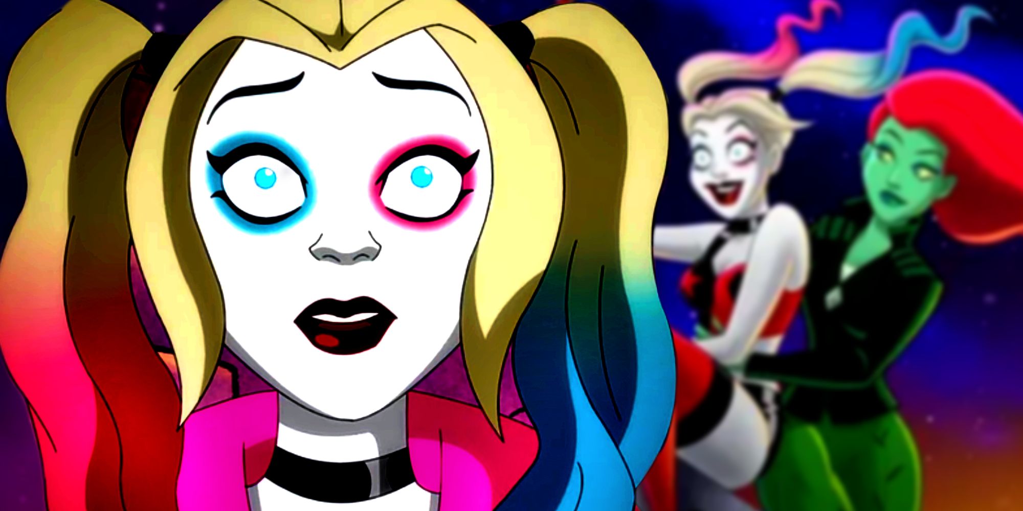 Harley Quinn reacts to herself and Poison Ivy together in her DC TV animated show