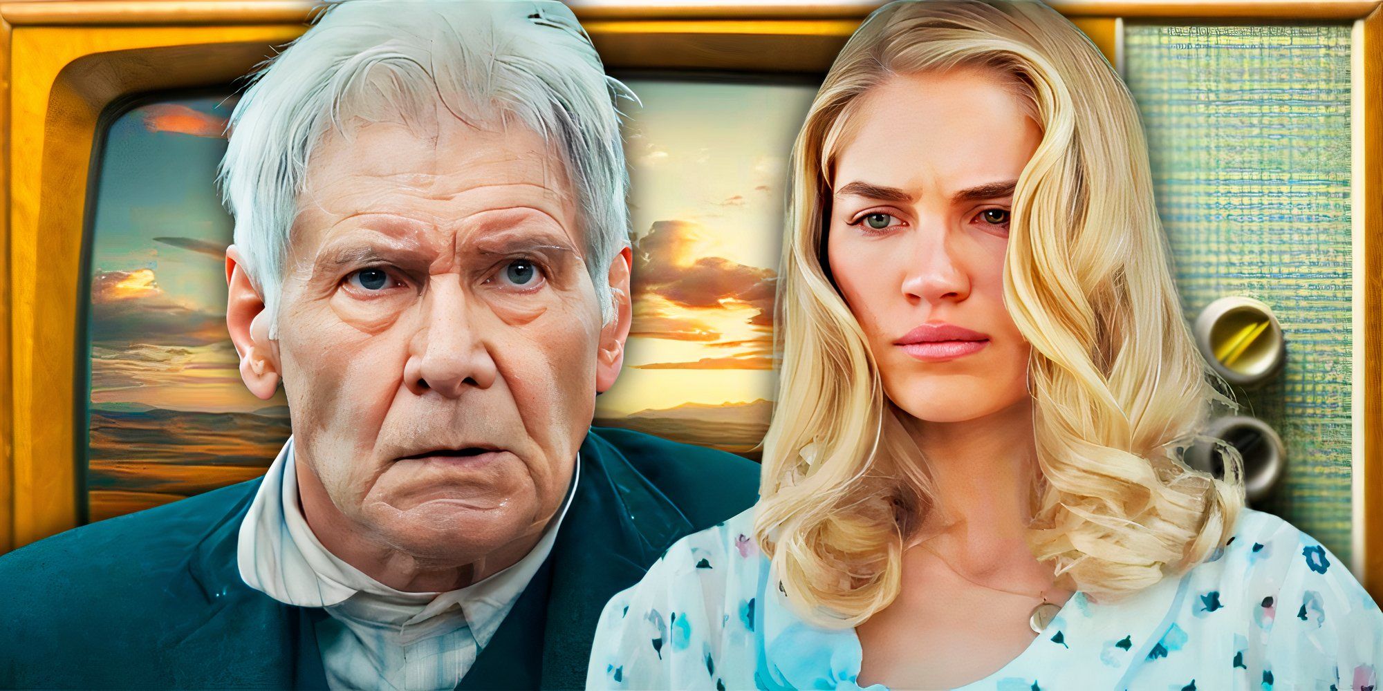 Harrison Ford as Jacob Dutton and Michelle Randolph as Elizabeth Strafford in 1923 season 2