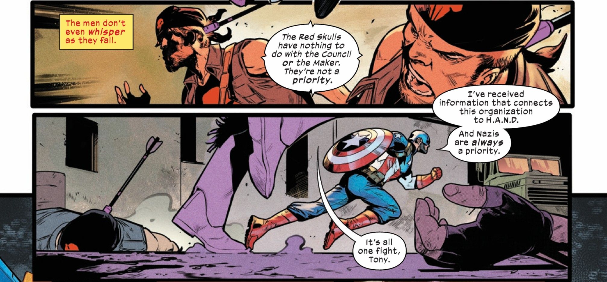 Hawkeye argues that &lsquo;it&rsquo;s all one fight&rsquo; in The Ultimates (2024) #10
