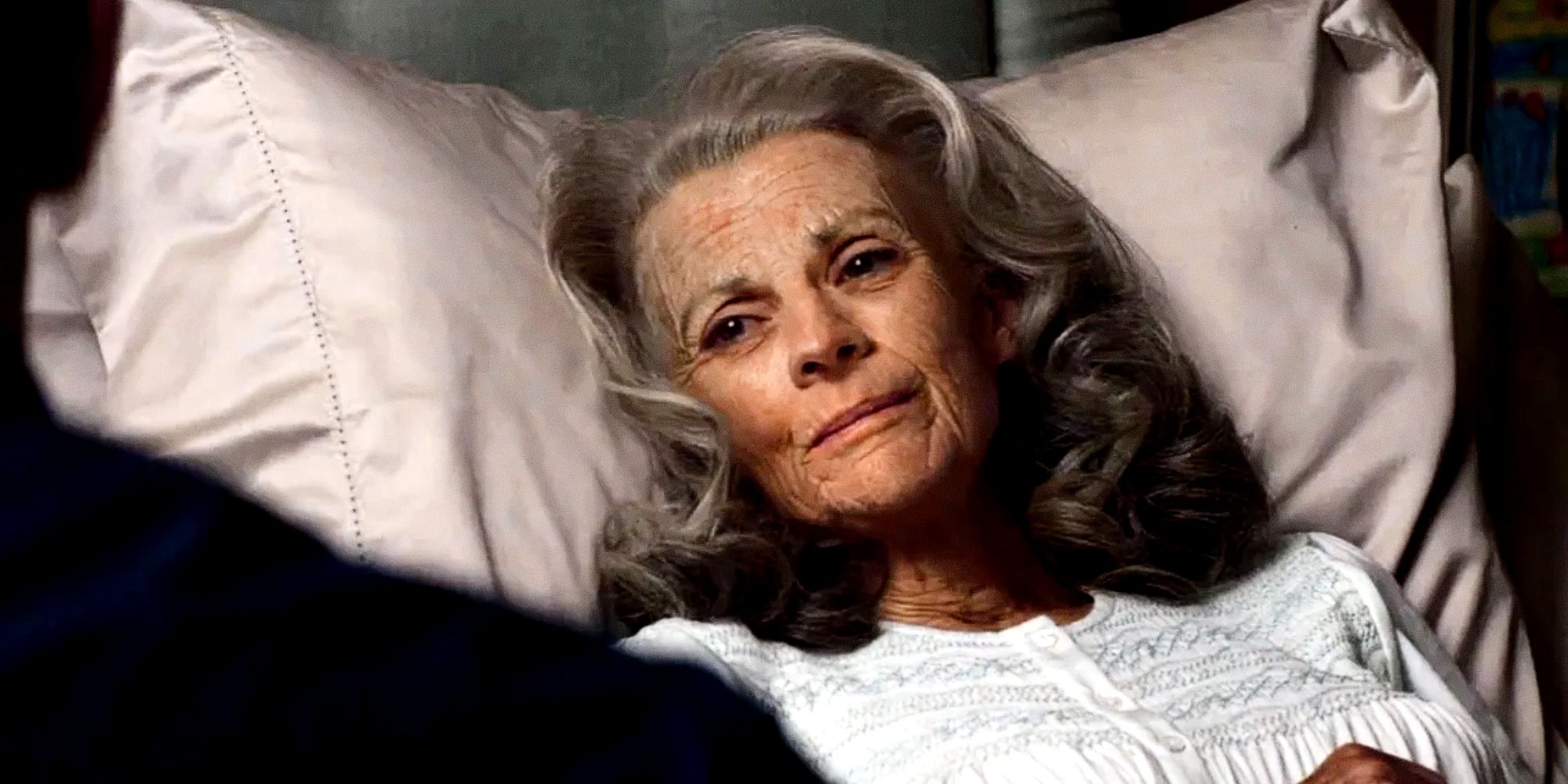 Hayley Atwell's Peggy Carter lies in bed in Captain America The Winter Soldier