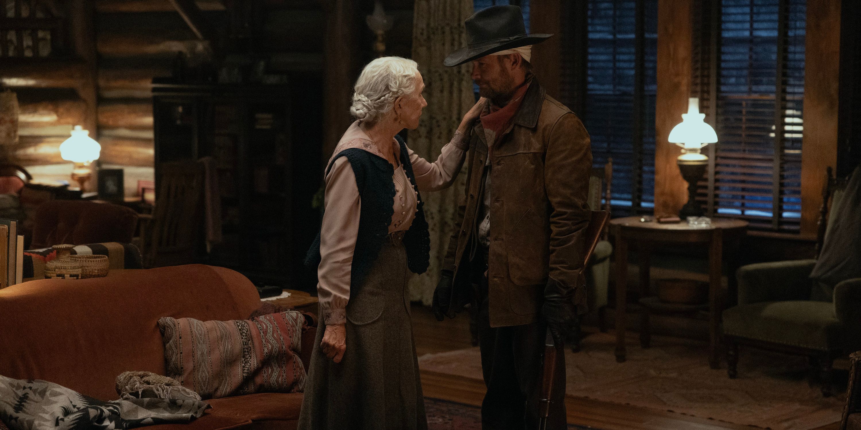 Helen Mirren with Brian Geraghty in 1923 season 2