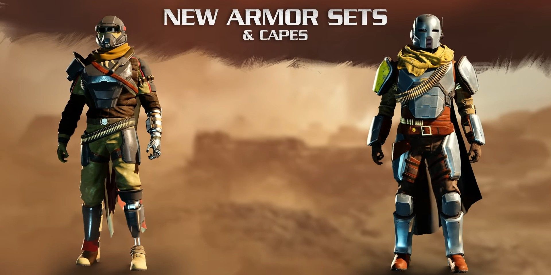 A showcase of two armor sets in Helldivers 2.