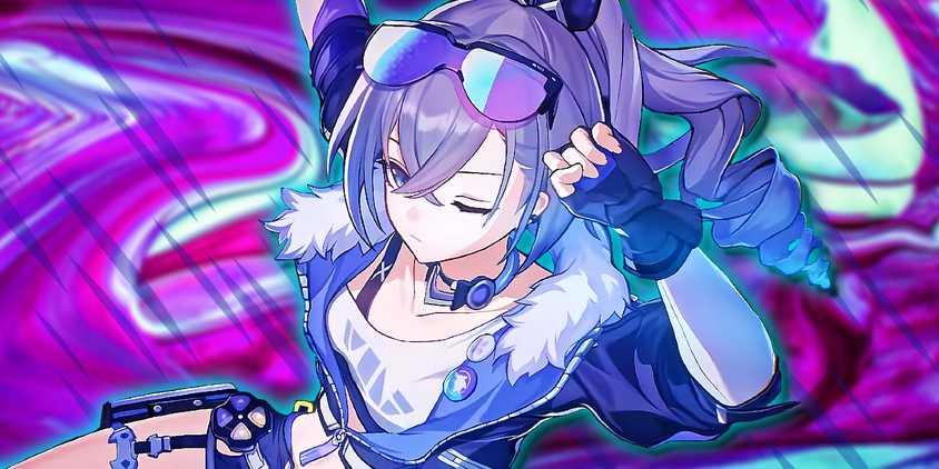 Honkai Star Rail's Silver Wolf strikes a pose.