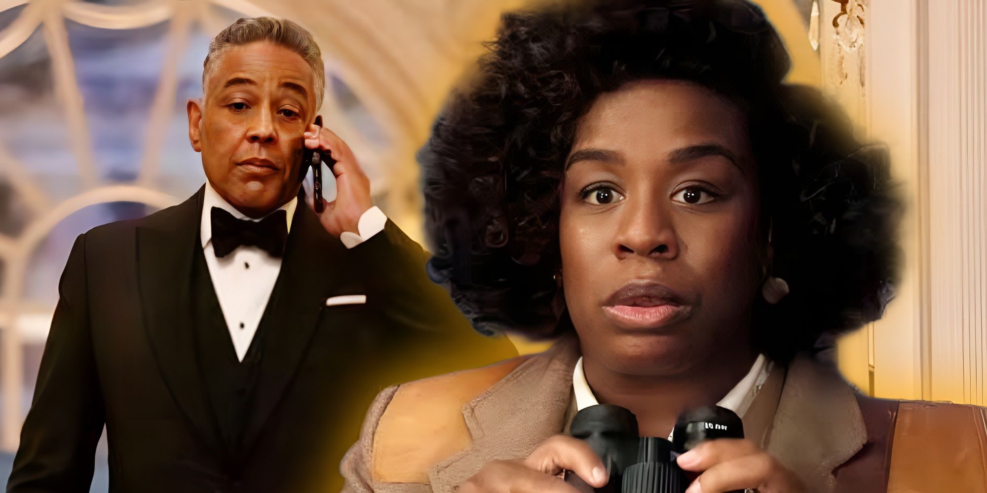 Giancarlo Esposito as AB Wynter and Uzo Aduba as Detective Cordelia Cupp in The Residence