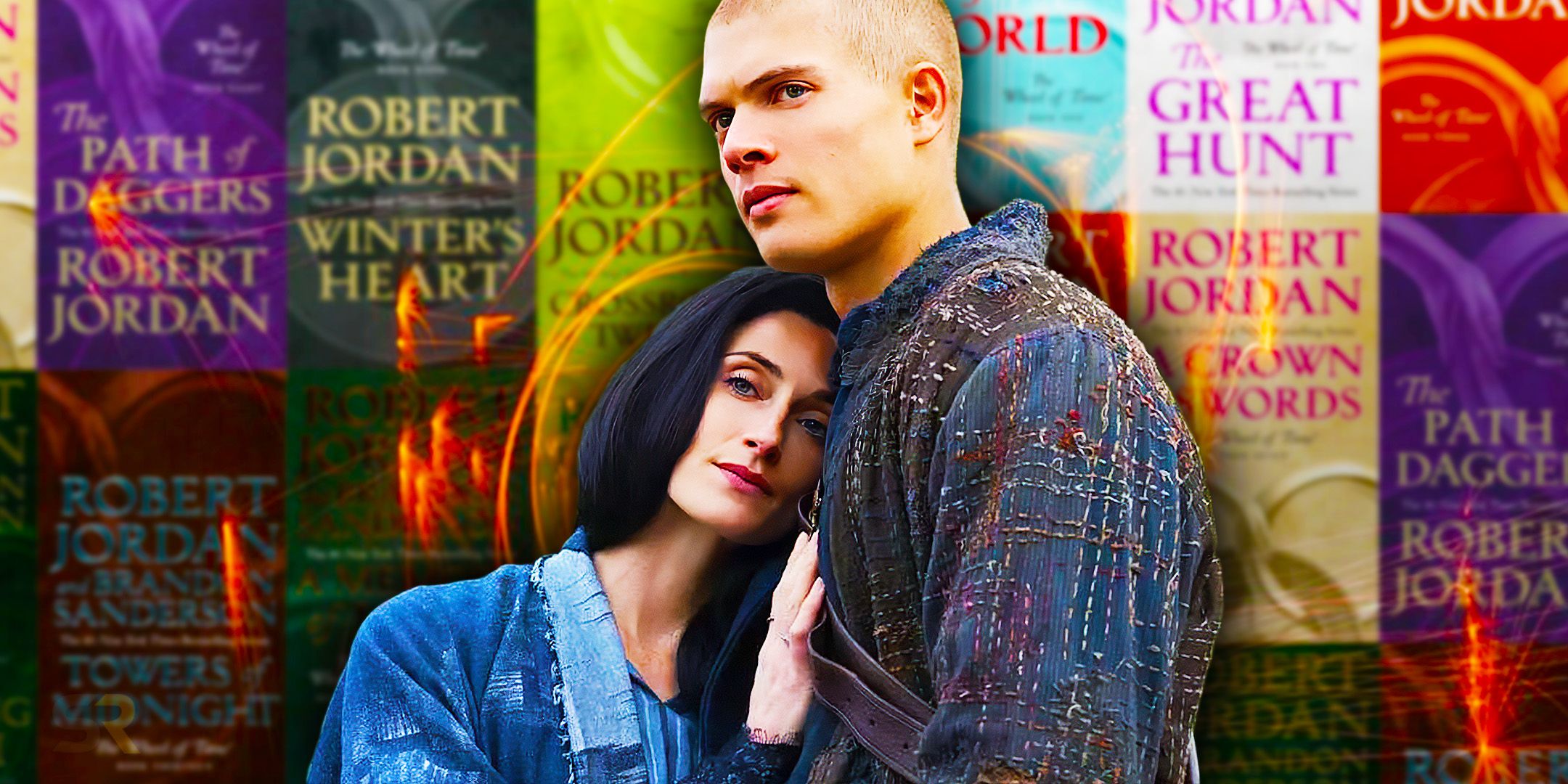 Rand and Lanfear with The Wheel Of Time Books