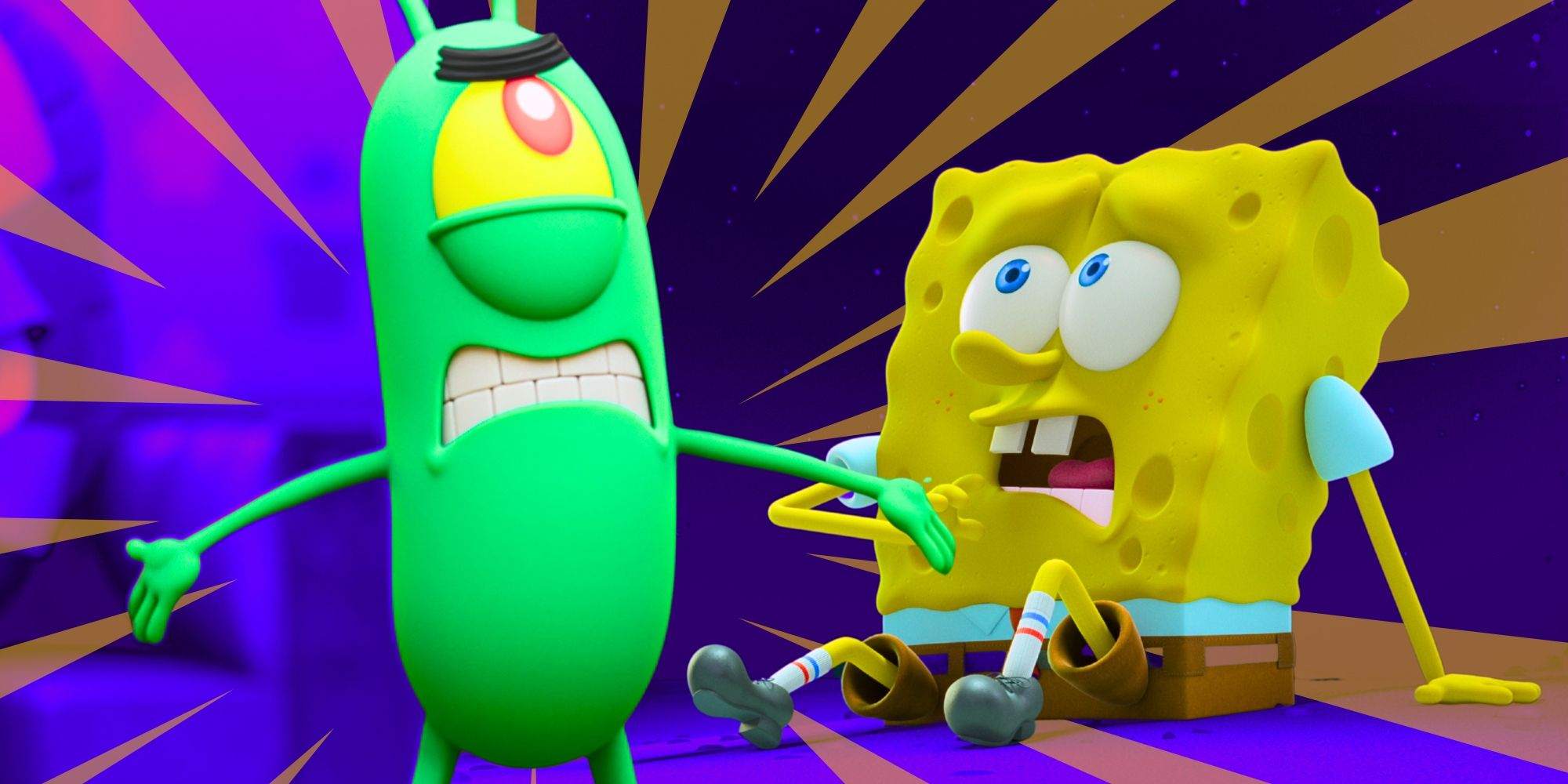 Plankton and Spongebon from upcoming plankton the movie
