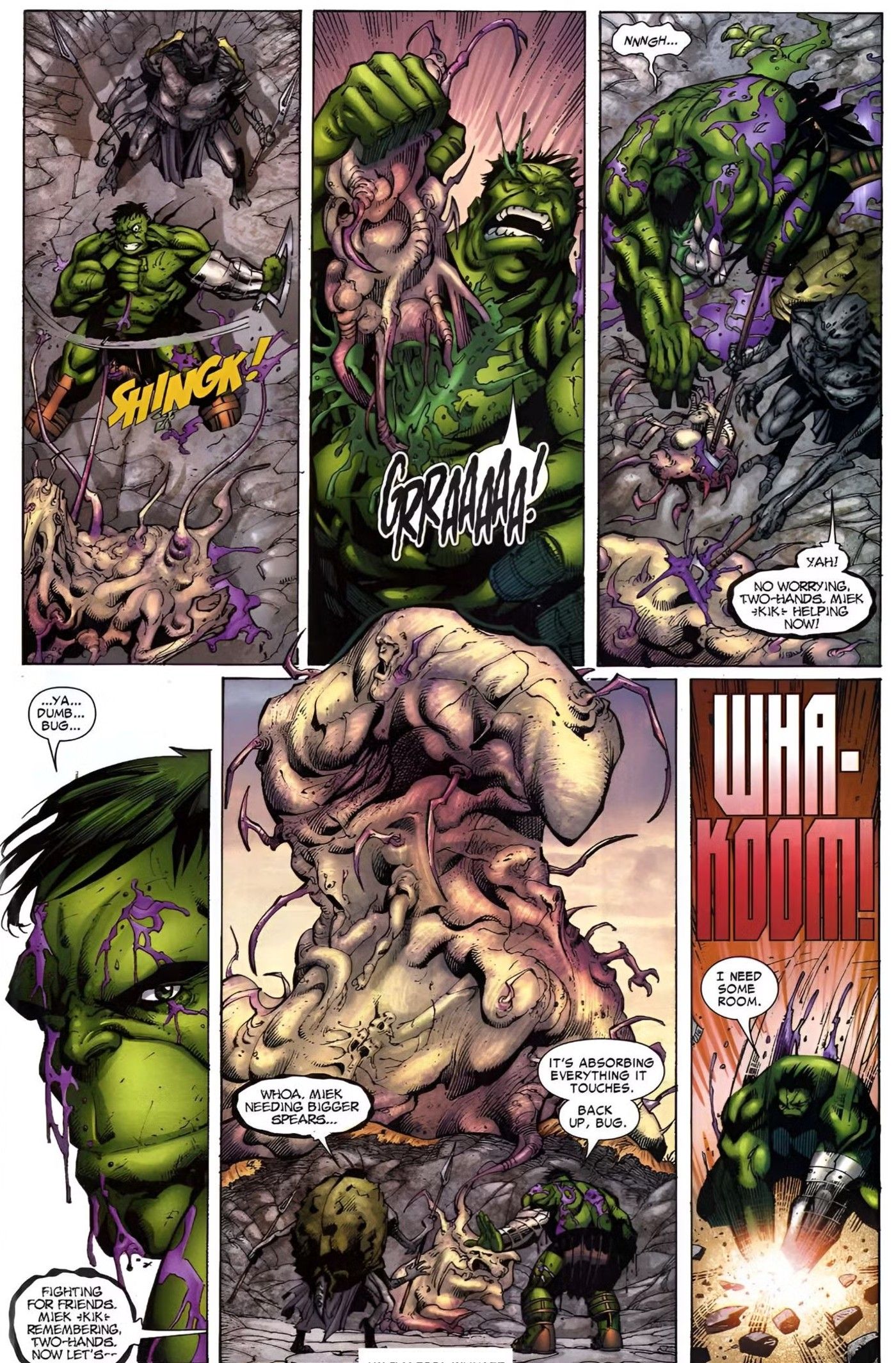hulk lets alien eat him