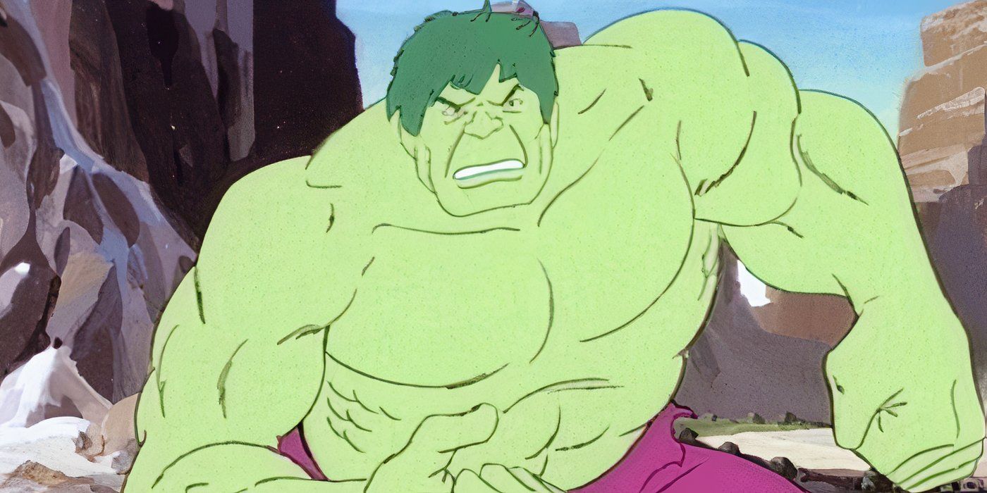 Hulk looking angry in Spider-Man and his amazing Friends