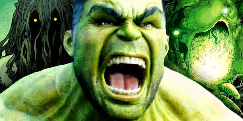 hulk roaring at terrifying eldritch gods