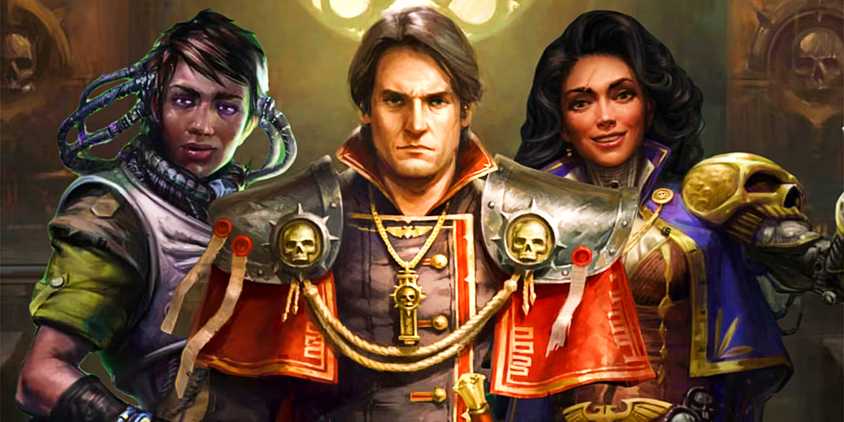Idira, Heinrix, and Jae in art from Rogue Trader.