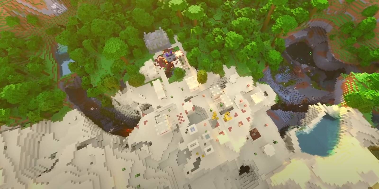 Minecraft Lush Tunnel Network from Cave biome world seed