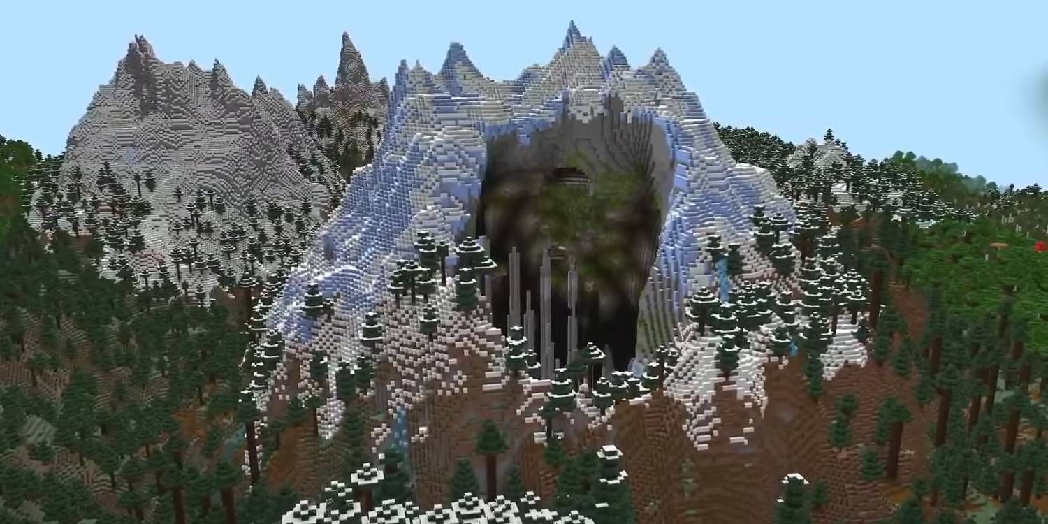 Minecraft The Hollow Mountain Cave world seed