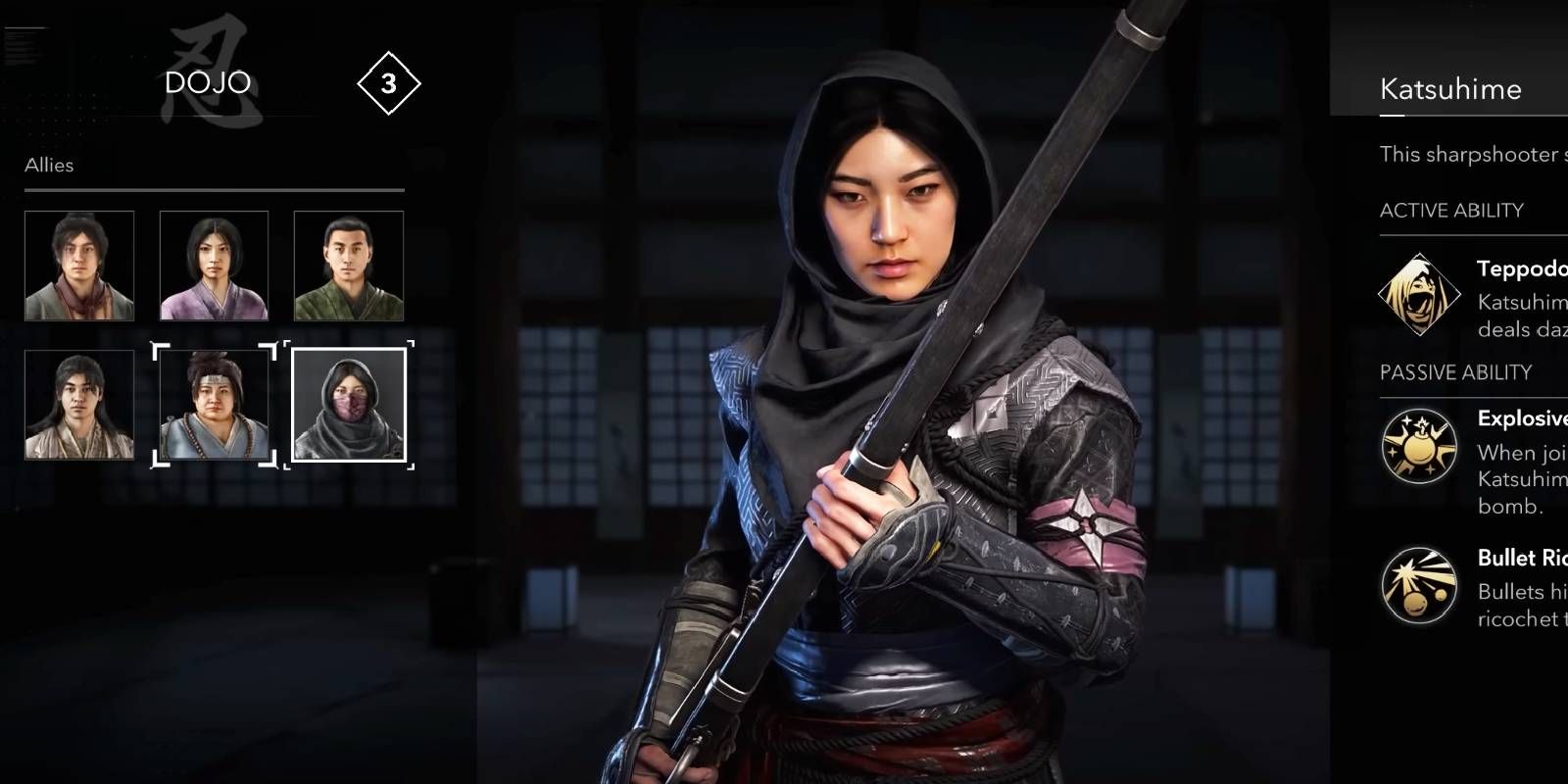 Assassin&rsquo;s Creed Shadows Katsuhime ally character in Dojo roster